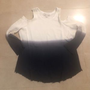 Awesome Cold Shoulder navy & cream thermal